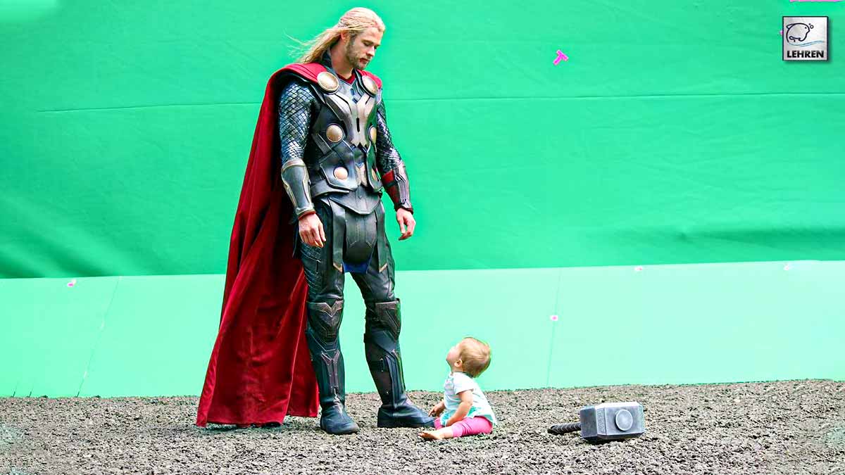 Chris Hemsworth Shares BTS Snaps With Daughter India From Thor Set