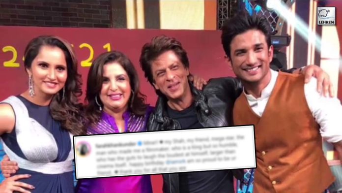 Farah Khan Pens Sweet Birthday Wish For Shah Rukh