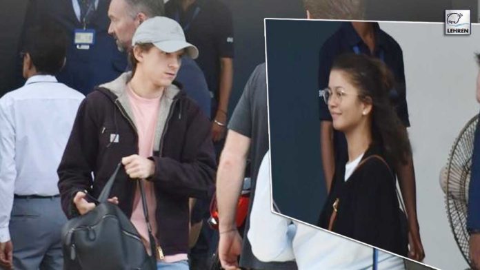 zendaya and tom holland arrive together in mumbai for the first time