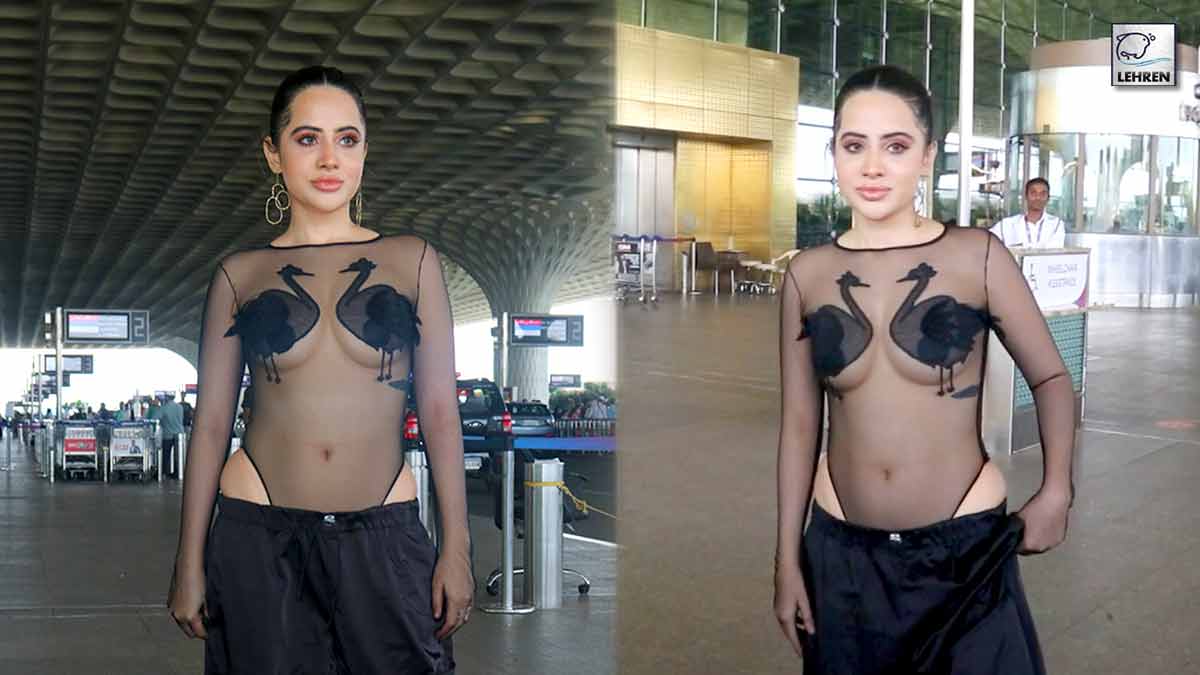 urfi javed wears bold see through dress at airport