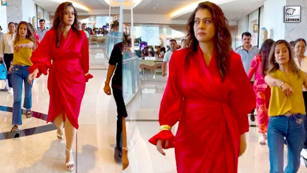 kajol gets trolled for her walk at the trailer launch