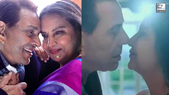 dharmendra shabana azmi share a liplock moment in rarkpk