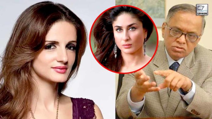 sussane khan applauds narayan murthy for slamming kareena kapoor