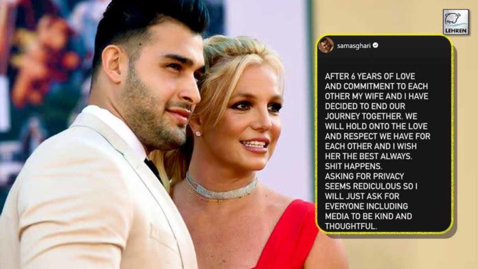 sam asghari opens up on filing divorce with britney spears