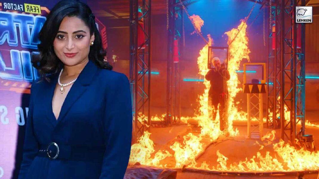 aishwarya sharma clothes catch fire in kkk 13
