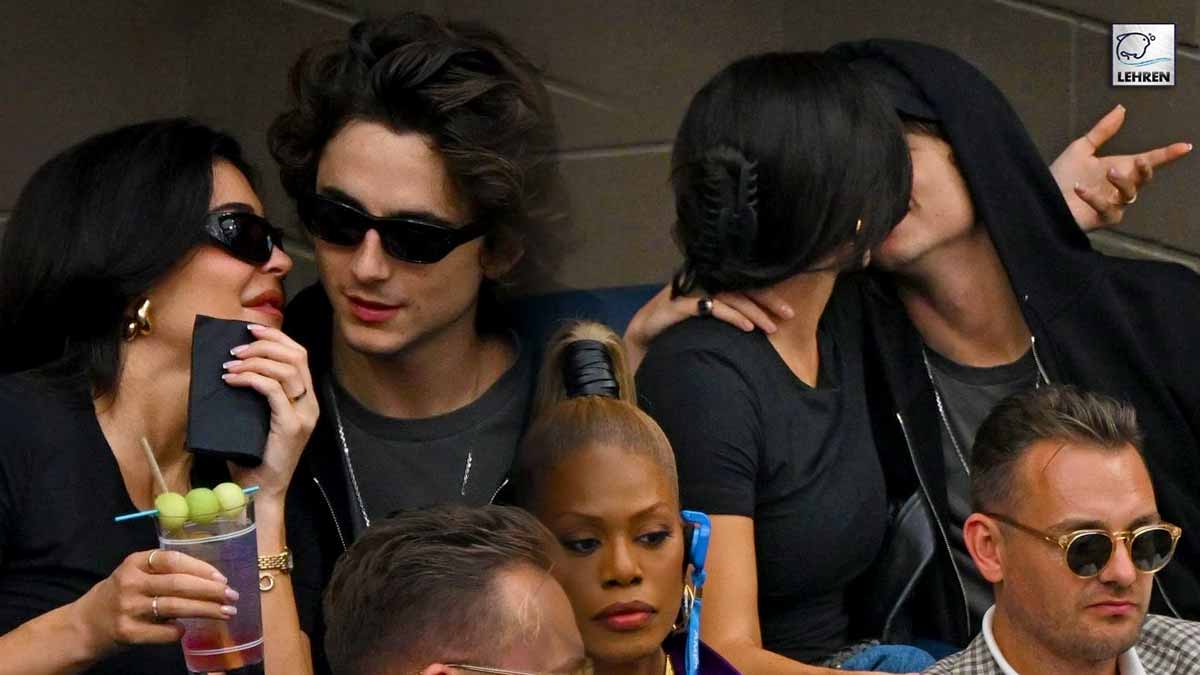kylie jenner timothy chalamet pda at us open