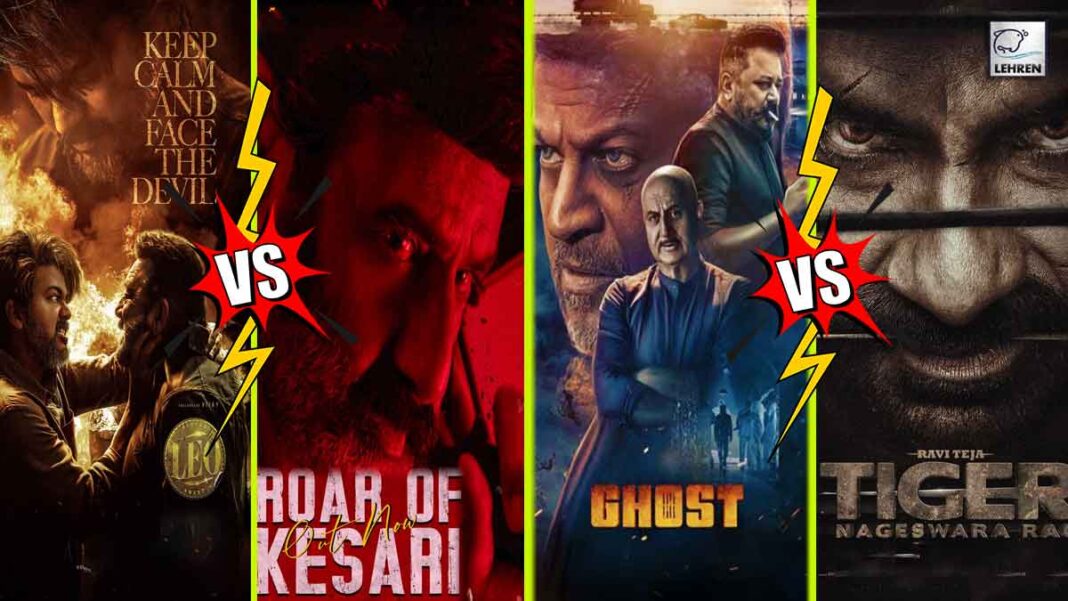 leo vs bhagvanth kesari vs ghost vs tiger nageswara rao