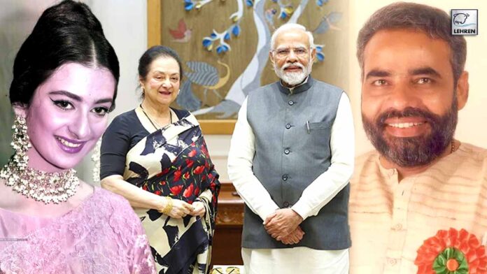 pm modi meets veteran star saira banu