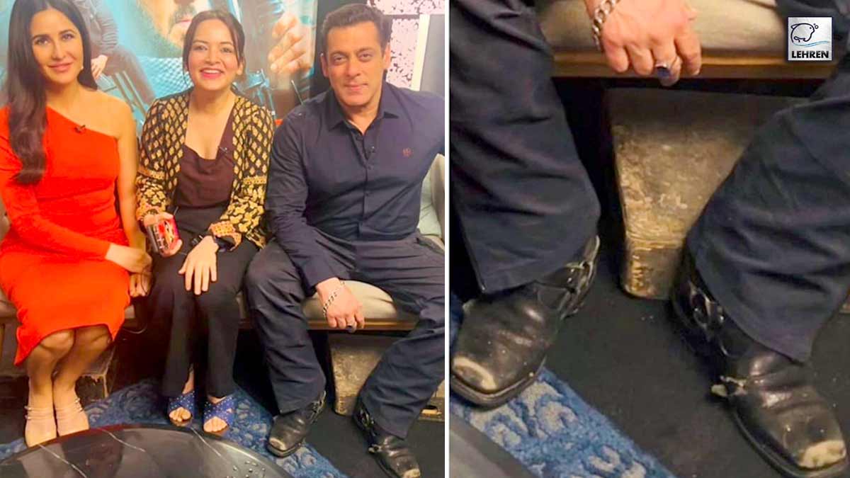salman khan spotted wearing old torn shoes