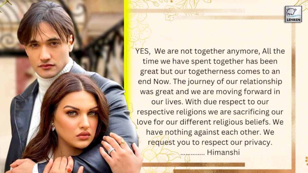 himanshi khurana confirms break up with asim riaz