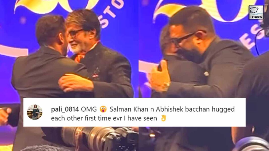 salman khan hugs abhishek bachchan netizens react
