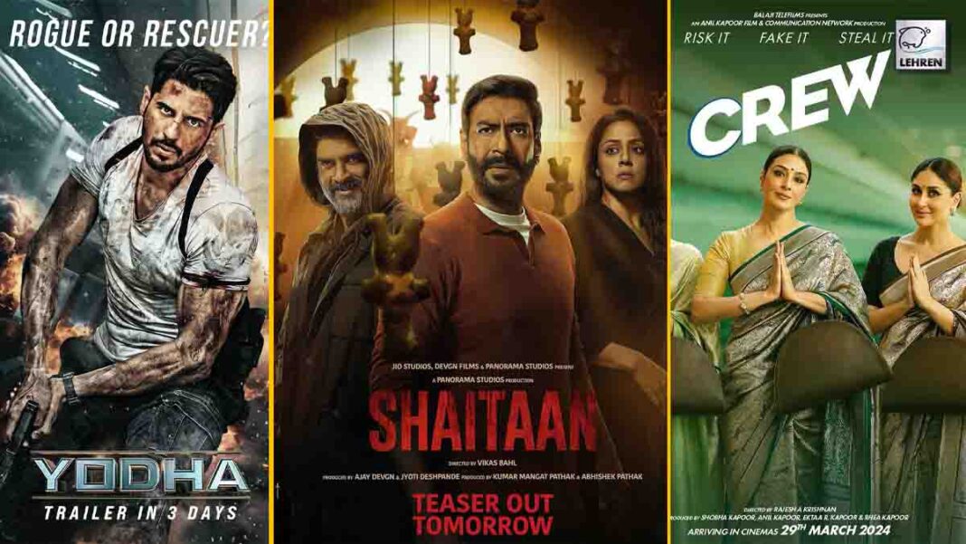 Bollywood Movies Releasing In March 2024 The Crew, Shaitaan
