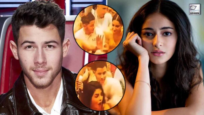 did ananya panday PUSH nick jonas at anant ambani's wedding